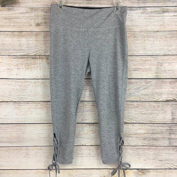 VOGO Athletica Capri Marled Print Leggings Lace Up - Picture 1 of 10